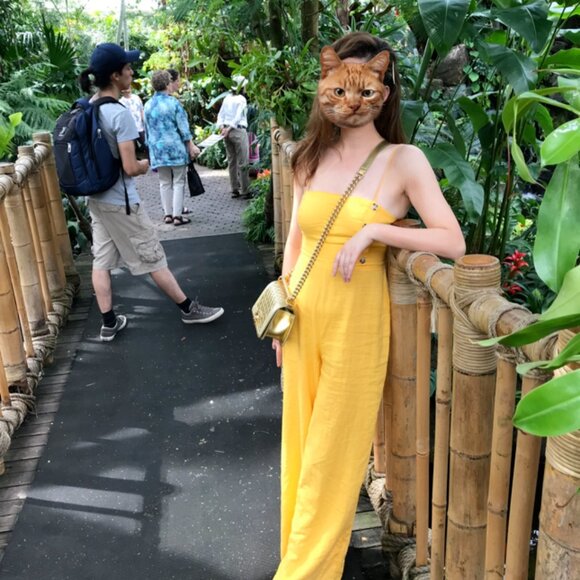 Urban Outfitter Yellow Linen Jumpsuit - Picture 6 of 6